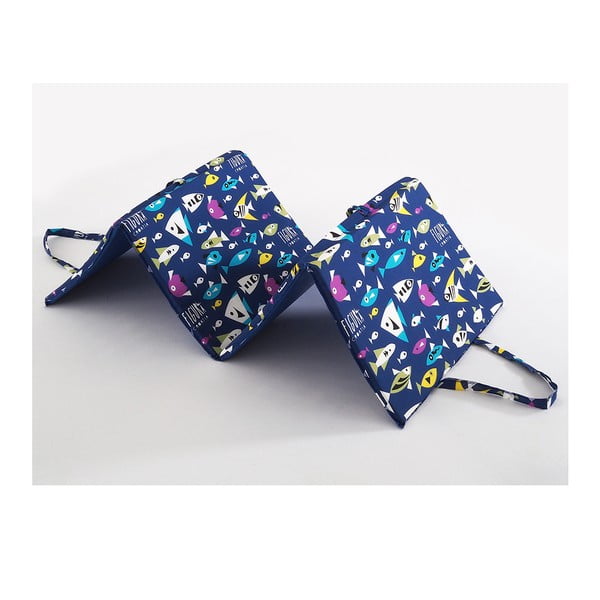 Plavi vrtni jastuk za sjedenje za ležaljku 49x137 cm   Fishes – B.E.S.-image-1