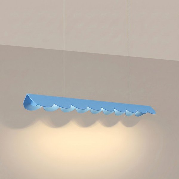 Svijetlo plava LED viseća svjetiljka aluminijska BISCUIT – Thoro-image-1
