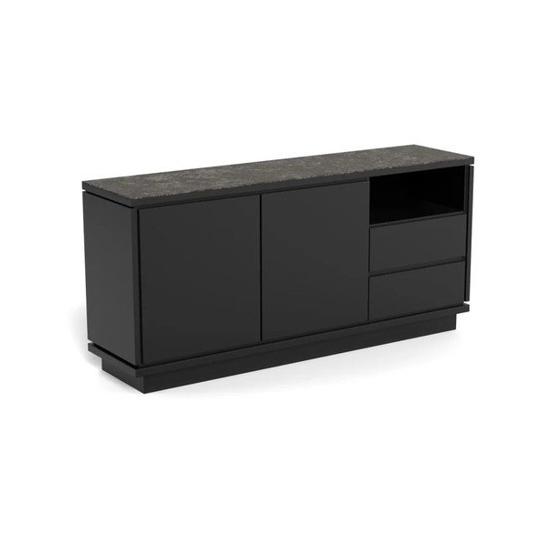 Crna komoda od MDF-a 160x75x40 cm Tribeca – Actona