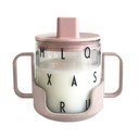 Ružičasta dječja šalica Design Letters Grow With Your Cup