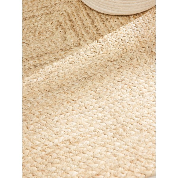 Obostrani/ručno rađen juten tepih u svijetloj prirodnoj boji 60x90 cm Sharmila Natural White – Hanse Home-image-3
