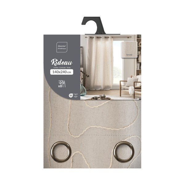 Zavjesa u prirodnoj boji 140x240 cm Cirana – douceur d'intérieur-image-3