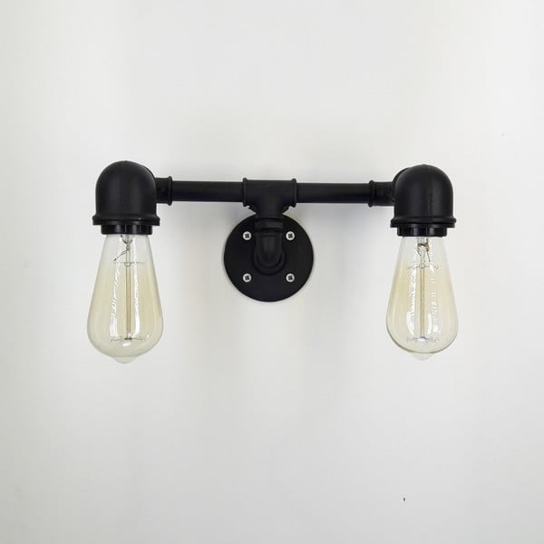 Crna zidna svjetiljka Aplik Lento