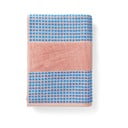 Plavi/ružičasti ručnik od organskog pamuka od frotira 70x140 cm Check – JUNA