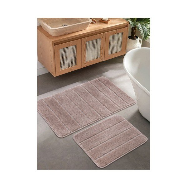 Smeđe kupaonske prostirke u setu 2 kom 50x80 cm Yeni Cizgli – Foutastic-image-1