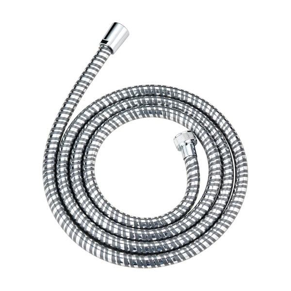 Glava za tuš s crijevom u sjajno srebrnoj boji Basic Line – Wenko-image-2