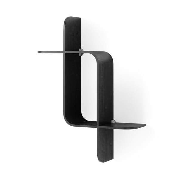 Crna polica s više razina od masivnog kaučuka 62 cm Montage – Umbra-image-3