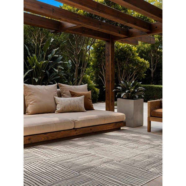 Crni/krem unutarnji i vanjski tepih 200x300 cm Haringey Nightingale – Ted Baker-image-1