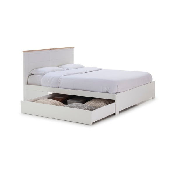 Bijeli bračni krevet s prostorom za pohranu 140x190 cm Gabi – Marckeric-image-4