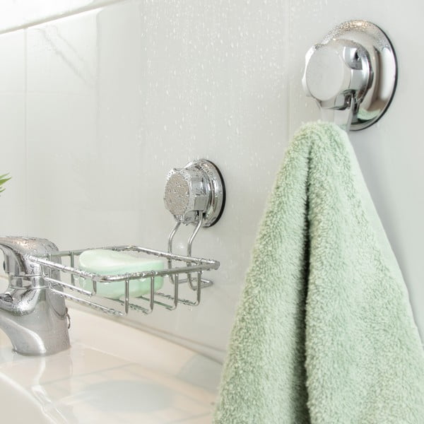 Plastične kuke u setu 4 kom u srebrnoj boji s postavljanjem bez bušenja Bestlock – Compactor-image-3