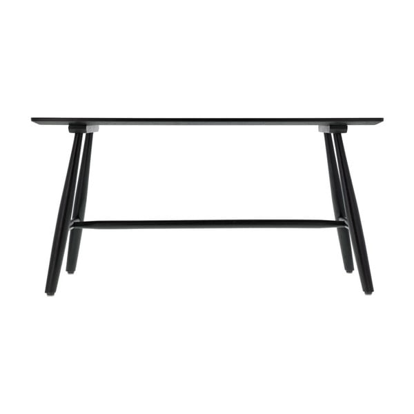Crni konzolni stol od hrastovine 90x28 cm Bast - Villa Collection-image-3