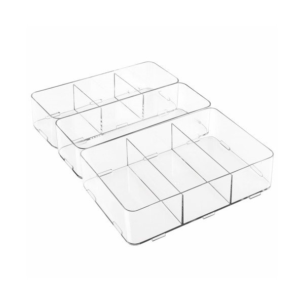 Set od 3 InterDesign Clarity Interlocking organizatora-image-1