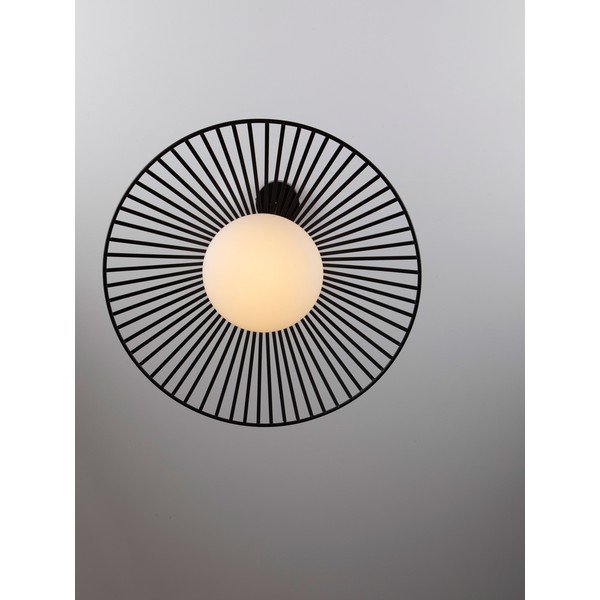 Mat crna metalna LED viseća svjetiljka sa staklenim sjenilom ø 50 cm Brume – Nova Luce-image-2