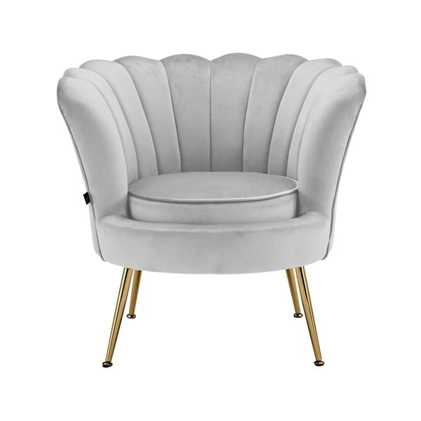 Svijetlo siva baršunasti fotelja Kelsey – Støraa-image-1