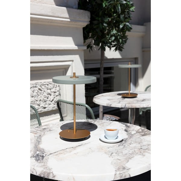 Svijetlo zelena LED stolna lampa s mogućnosti zatamnjivanja s metalnim sjenilom (visina 31 cm) Asteria Move – UMAGE-image-3