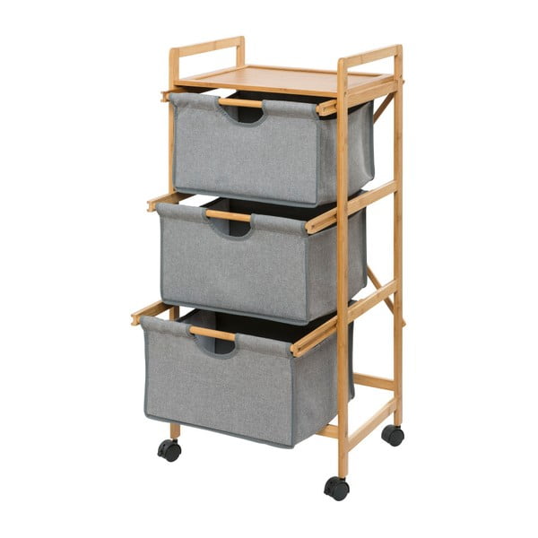 Siva/smeđa od bambusa kupaonska polica 44x96 cm Bahari – Wenko-image-2