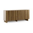 Krem/u prirodnoj boji komoda od masivnog bora 180x78x43 cm Marlo – Marckeric