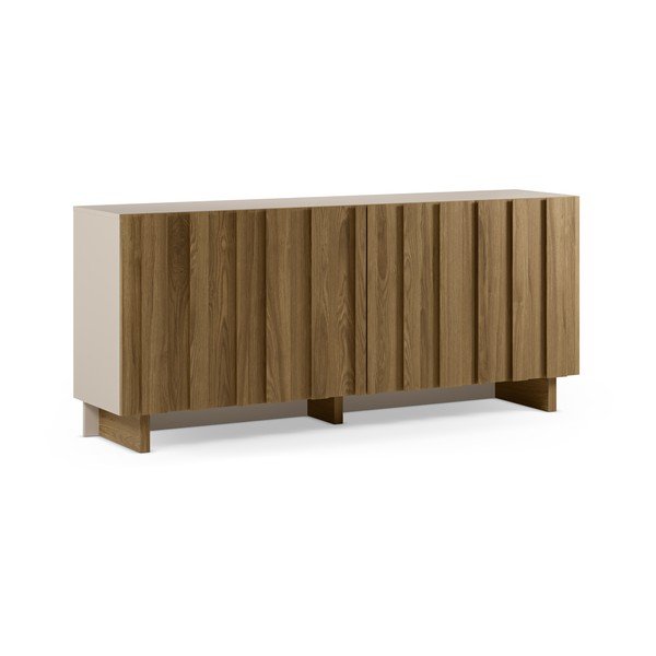 Krem/u prirodnoj boji komoda od masivnog bora 180x78x43 cm Marlo – Marckeric