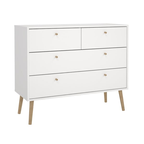 Bijela niska komoda 99x82 cm Bodo – Tvilum-image-2