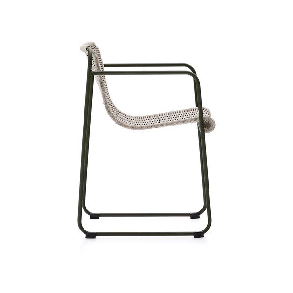 Prljavo zelena metalna vrtna stolica Maurina – Kave Home-image-3