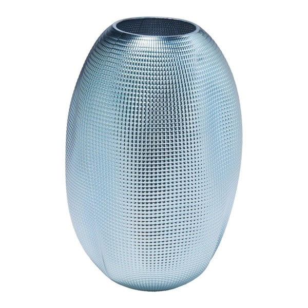 Plava staklena vaza Kare Design High Society, visina 30 cm