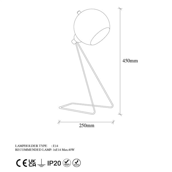 Stolna lampa u bakrenoj boji s metalnim sjenilom (visina 45 cm) Oala – Opviq lights-image-4