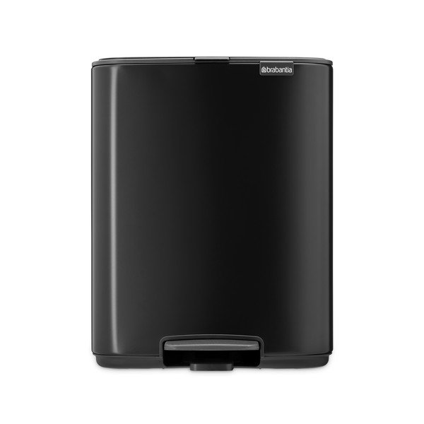 Mat crna željezna kanta za smeće s pedalom 12 l Bo – Brabantia-image-4