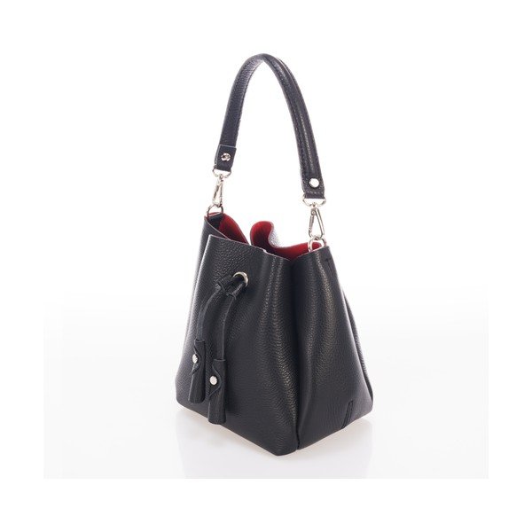 Crna kožna torbica Giorgio Costa Acca-image-2