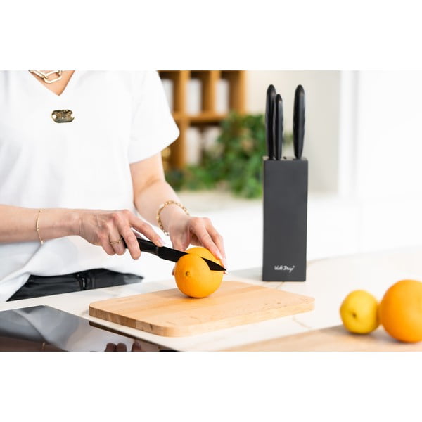 Set od 5 noževa u crnom držaču Vialli Design Caro-image-2