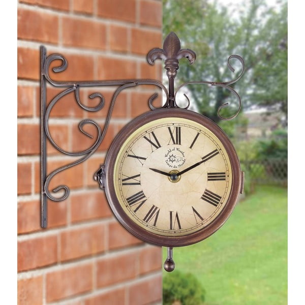 Zidni sat s termometrom Esschert Design Rustic-image-1