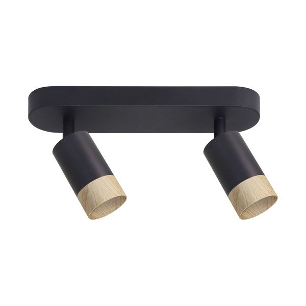 Crna/u prirodnoj boji stropna svjetiljka s metalnim sjenilom 34x5.5 cm Conti – Candellux Lighting