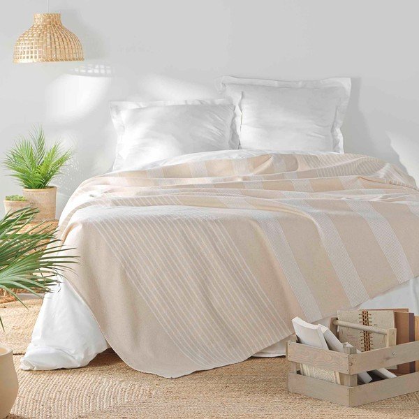 Bež prekrivač 220x240 cm Adele – douceur d'intérieur-image-1