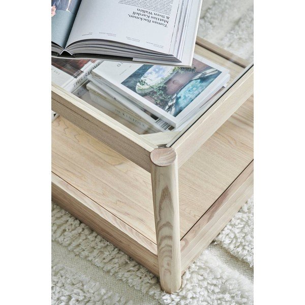 Stolić za kavu sa staklenom pločom stola u prirodnoj boji 60x120 cm Class – Ellos Home-image-2