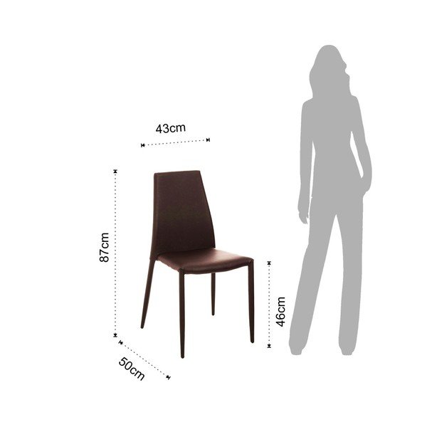 Smeđe blagovaonske stolice u setu 2 kom Lion – Tomasucci-image-2