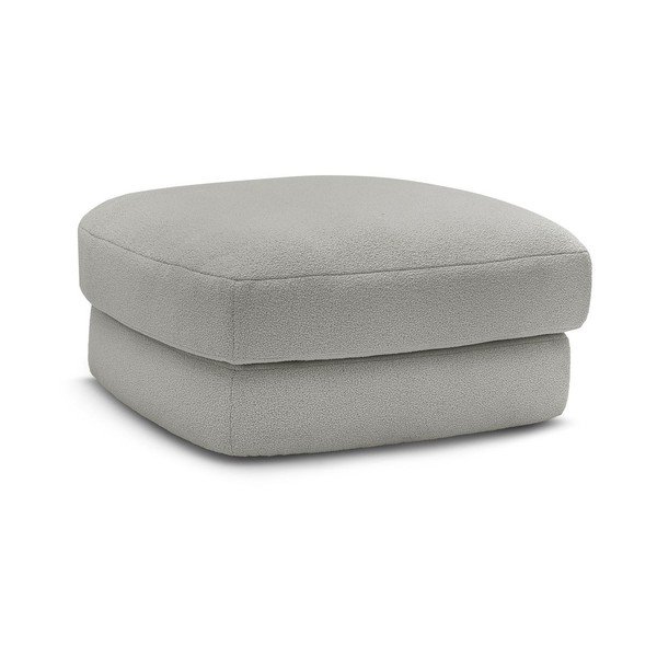 Svijetlo sivi tabure od bouclé tkanine Leonore – Bobochic Paris