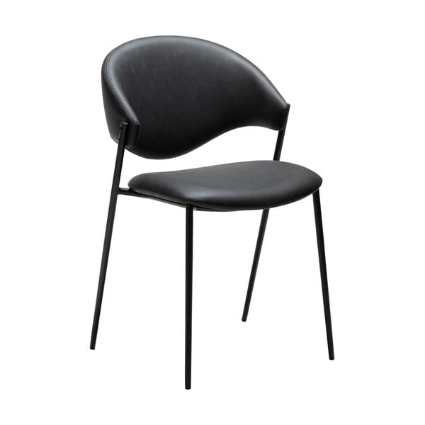 Crna blagovaonska stolica od umjetne kože Zone – DAN-FORM Denmark