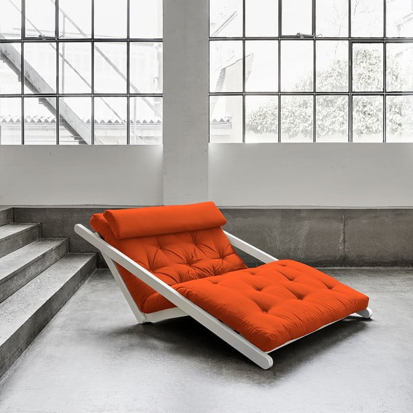 Figura za ležaljke Karup Figo, bijela/narančasta, 120 cm