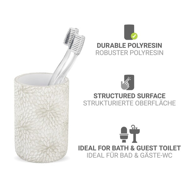 Bijela/u zlatnoj boji čaša za četkice za zube od polyresina Montalfano – Wenko-image-2