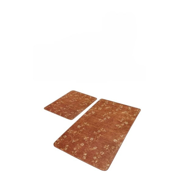 Smeđe od samta kupaonske prostirke u setu 2 kom 60x100 cm – Mila Home