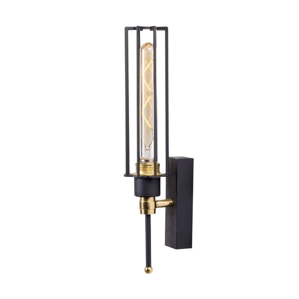 Crna/u zlatnoj boji zidna lampa ø 8 cm Fellini – Opviq lights
