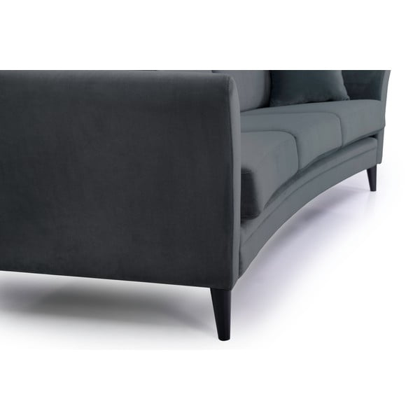 Tamnosiva baršunasta sofa Scandic Eden, 237 cm-image-4