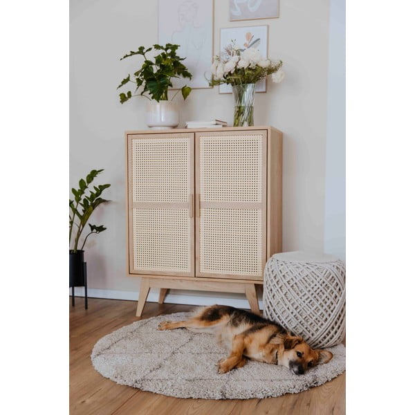 Ormarić u dekoru hrasta u prirodnoj boji 87x110 cm Bridget – Støraa-image-4