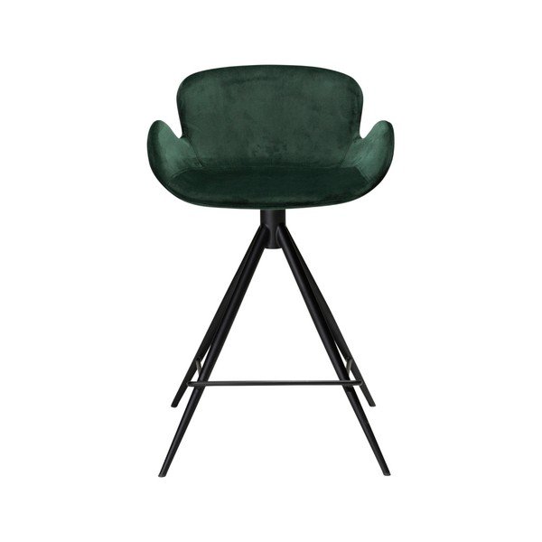 Tamnozelena barska stolica DAN – FORM Denmark Gaia Velvet, visina 87 cm-image-1