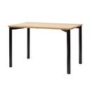 Crni blagovaonski stol sa zaobljenim nogama Ragaba TRIVENTI, 120 x 80 cm