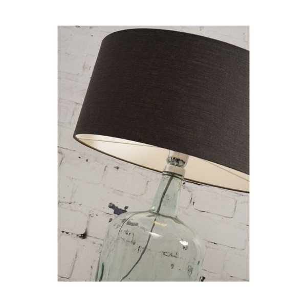 Stolna lampa s tamnoplavim sjenilom i konstrukcijom od recikliranog stakla Good &amp; Mojo Murano, ⌀ 30 cm-image-3