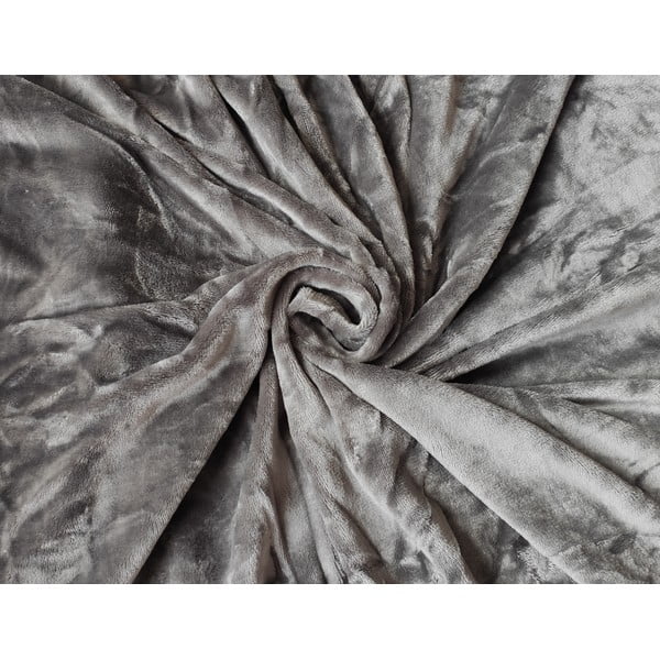 Siva plahta od mikropliša My House, 180 x 200 cm-image-1