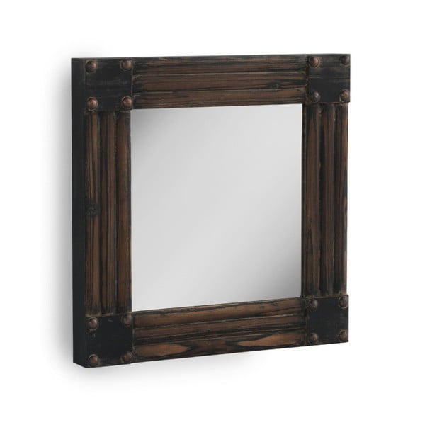 Smeđe zidno ogledalo Guske, 57 x 57 cm