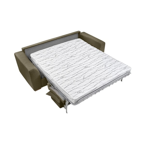 Zelena/smeđa sklopiva sofa od samta 225 cm Augustin – Bobochic Paris-image-4