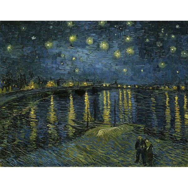 Slika reprodukcija 90x70 cm The Starry Night, Vincent van Gogh – Fedkolor