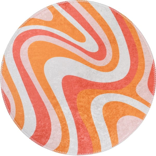 Narančasti periv okrugao tepih ø 100 cm Colors of Joy – Vitaus